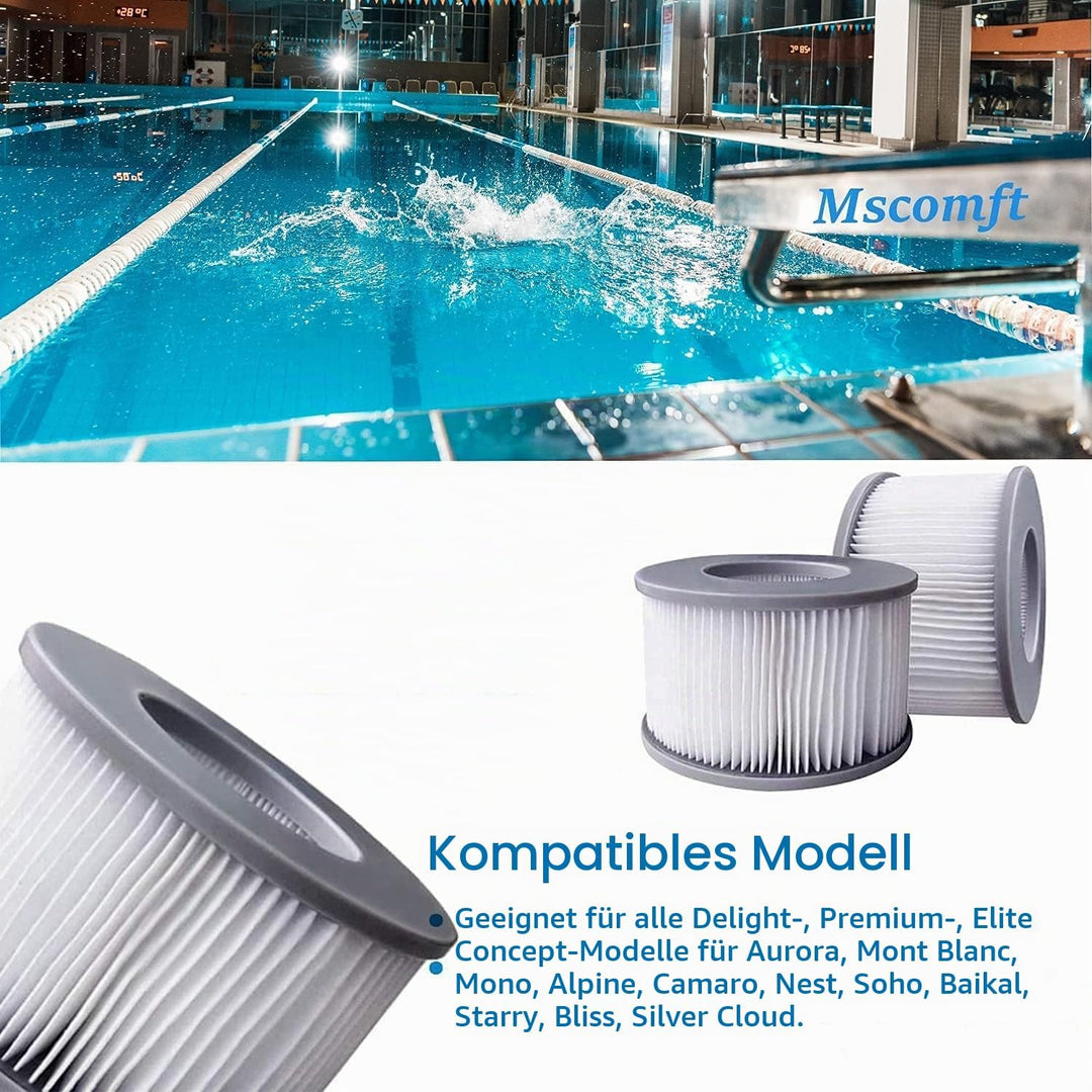 Ersatz Filter für MSpa Filterkartusche Wasserfilter, Kartuschenpumpe für heisse U-Boote und Spa,für