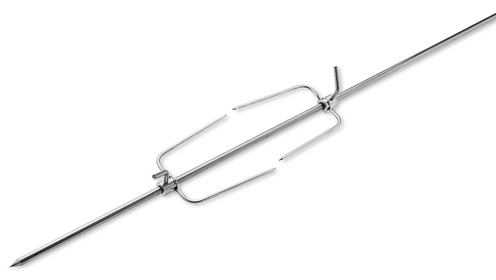 Rotisserie Set 100cm aus Europäischem Edelstahl, Grillspiess, Drehspiess