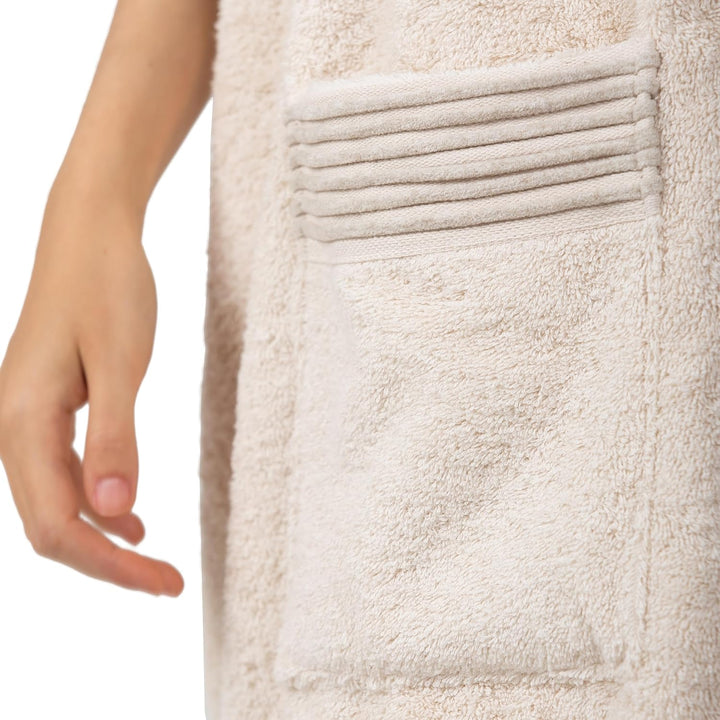 möve Wellness Sarong mit Chenillebiesen in Gr. 40 / 48 aus 100 % Baumwolle (Spinair), nature