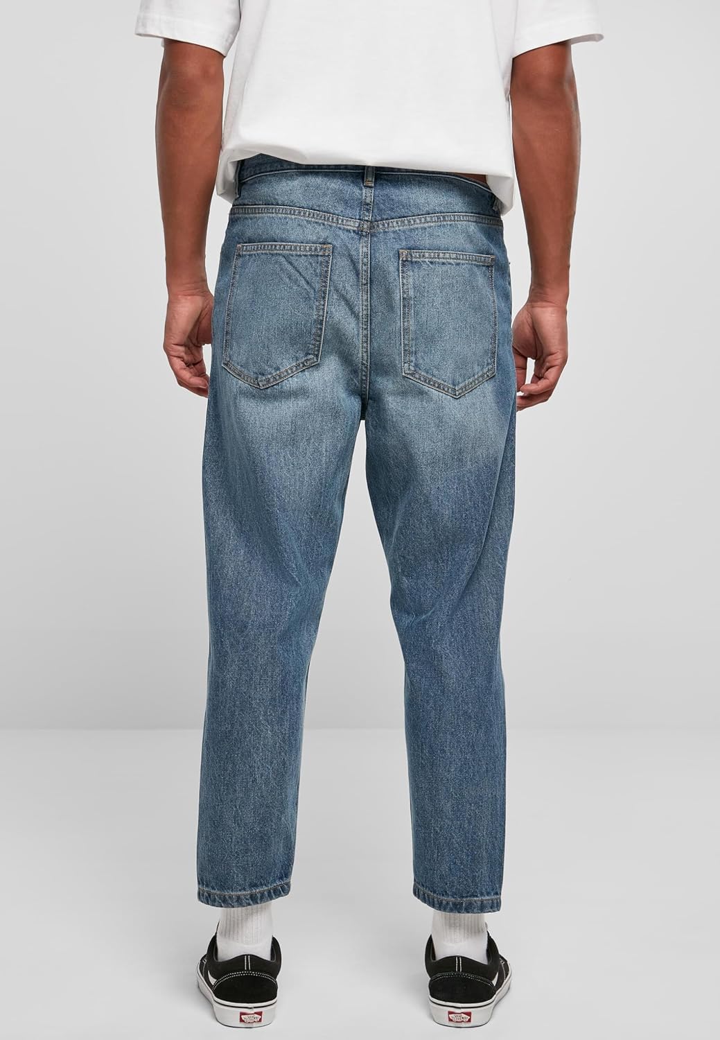 Urban Classics Herren Jeanshose Cropped Tapered Jeans, Regular Fit, verkürzten Länge, erhältlich in
