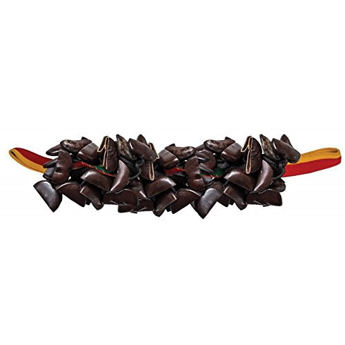 Seedshaker Long Juju aus Jujunussschalen auf Rastaband mit Handschlaufen, Percussion Shaker Naturger