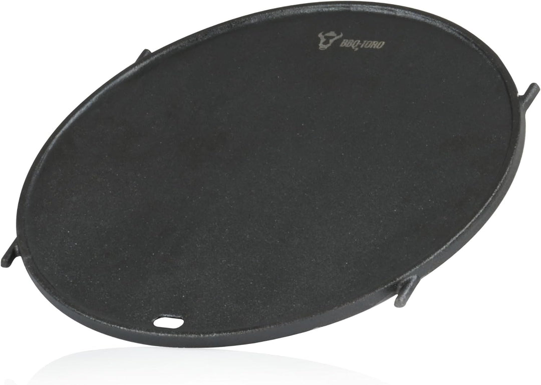 BBQ-Toro Gusseisen Grillplatte Ø 30 cm | Plancha Grillplatte für Grillrost System | Wendeplatte Rund