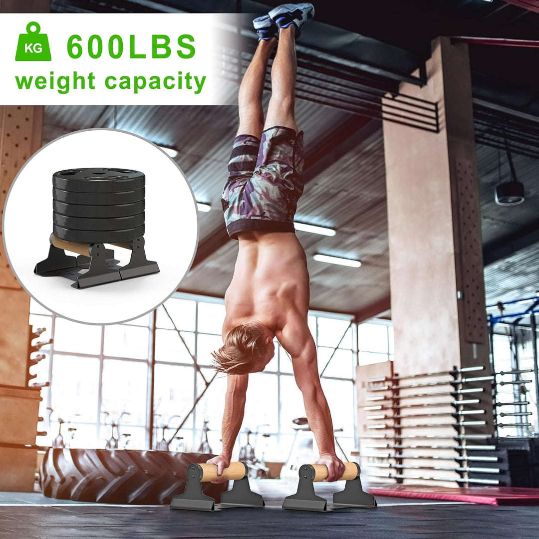 SELEWAERE Calisthenics Equipment Liegestützgriffe - Rutschfest Parallettes Handstand Griffe Robuste