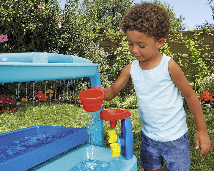 little tikes Easy Store Wassertisch - Faltbares Outdoor-Spielset mit Zubehör für Wasserspass - Lässt