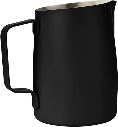 Dianoo Milchaufschäumkrug mit Griff, 600 ml, Edelstahl-Dampfkrug, Espresso-Milchaufschäumer, Tasse f