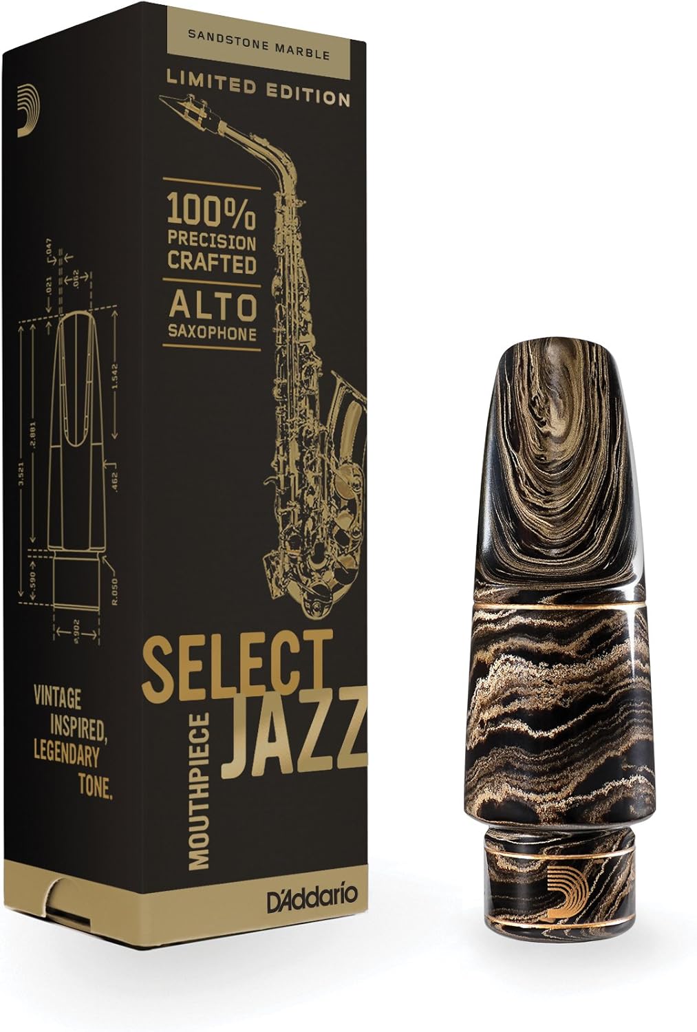 D'Addario Woodwinds Saxophon-Mundstück Tenor-Saxophon D6M, 2.54mm, Tenor-Saxophon D6M, 2.54mm