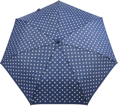 Knirps Taschenschirm Slim Duomatic Polka Dots - Navy-White, Navy-white