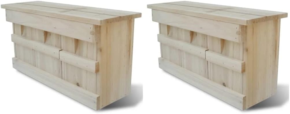 vidaXL 2X Holz Spatzenhaus Kolonienbrüter Spatzenvilla Nistkasten für Sperling, 2