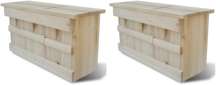 vidaXL 2X Holz Spatzenhaus Kolonienbrüter Spatzenvilla Nistkasten für Sperling, 2