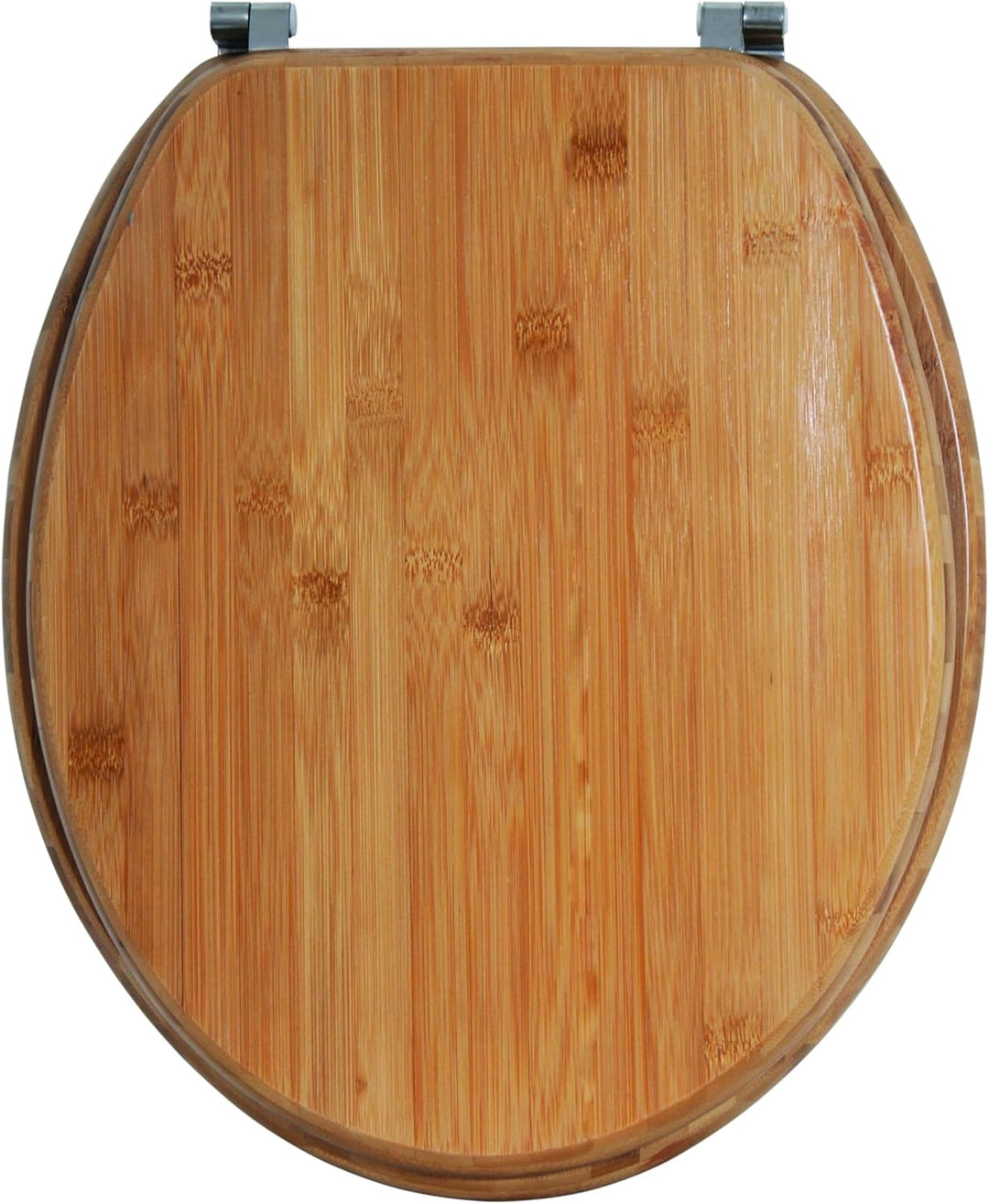 MSV WC Sitz Toilettendeckel Bambus "Bamboo" Scharniere aus Edelstahl - hochwertige und stabile Quali