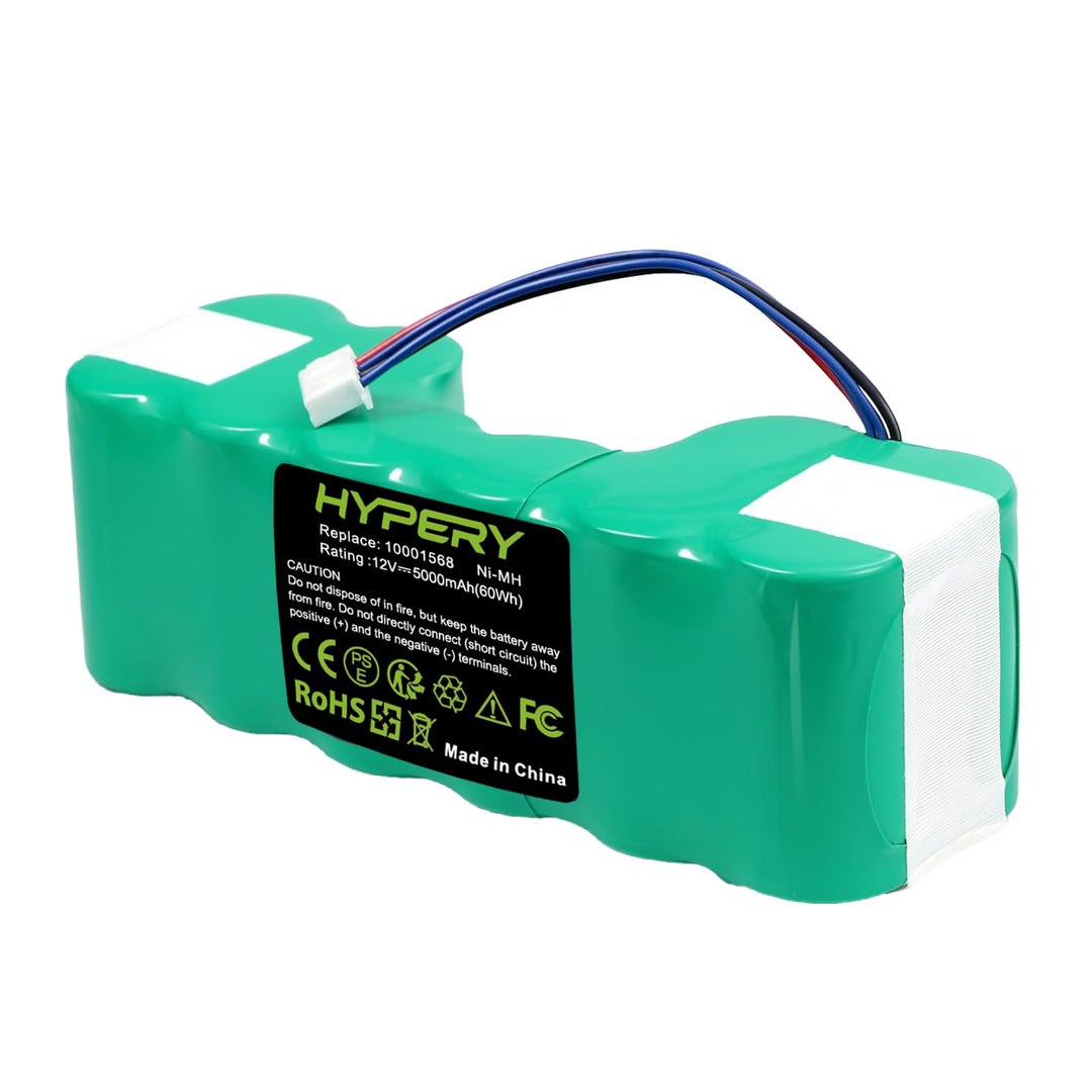 12V 5000mAh Ersatz NI-MH Akku für Ecovacs Deebot Ozmo 900, 901, 902, 907, 600, 610, M88, Deebot DE5G