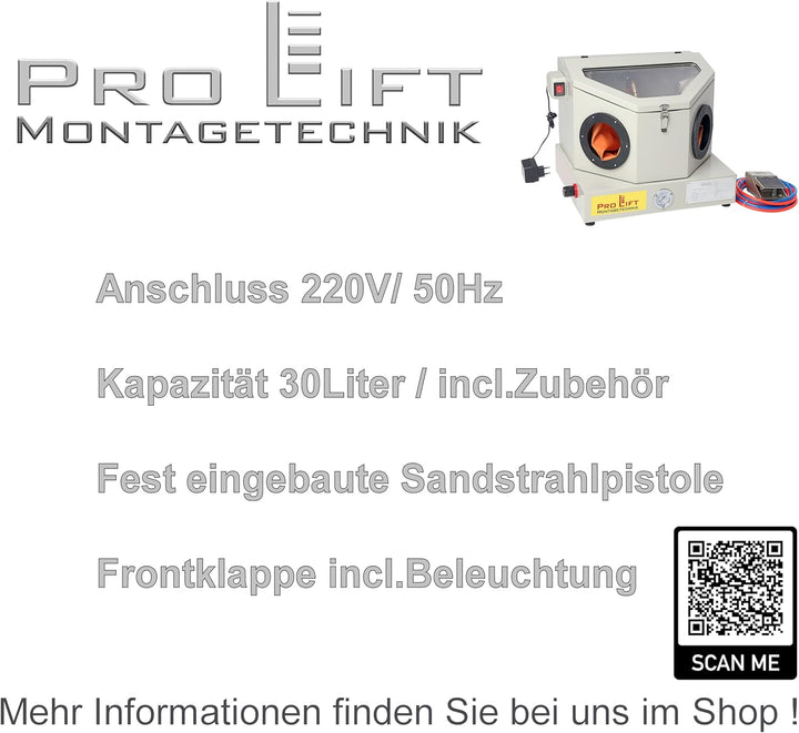 Sandstrahlkabine 30 Liter inkl. Zubehör, SB03AJ, 01501