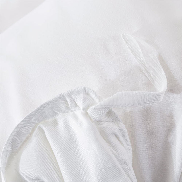 Bettwäsche Rüschen 135x200 Weiss Uni Einfarbig Romantisch Bettwäsche Set mit Rüschen 100% Weich Mikr