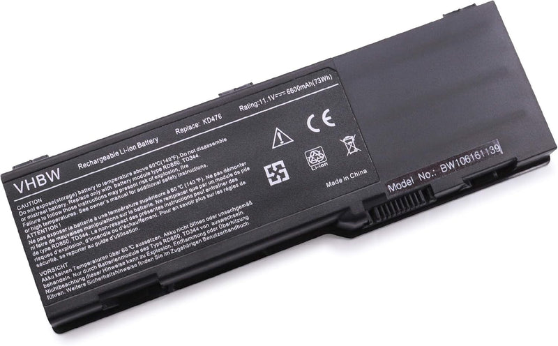 `HOCHLEISTUNGS-AKKU 11.1V 6600mAh passend für DELL Inspiron: 1501 / E1501 / E1505 / E1705 / 6000 / 9