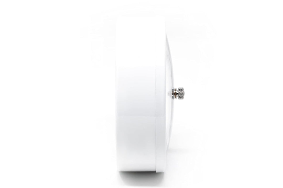ZILLER Barometer, Serie Retro, Gehäuse Weiss, Ziffernblatt Weiss, Durchmesser 10cm, Made in Germany