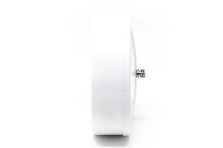 ZILLER Barometer, Serie Retro, Gehäuse Weiss, Ziffernblatt Weiss, Durchmesser 10cm, Made in Germany