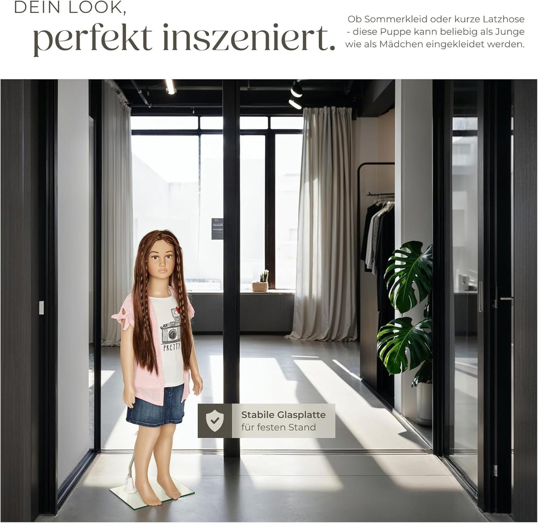 TecTake Schaufensterpuppe Zerlegbare Puppe | drehbar und beweglich | Glasplatte mit Wadendorn - Vers
