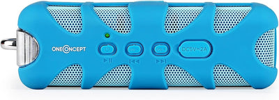 Oneconcept - Blue Know, mobiler Aussenlautsprecher, Bluetooth Lautsprecher, Akku Box, spritzwasserge
