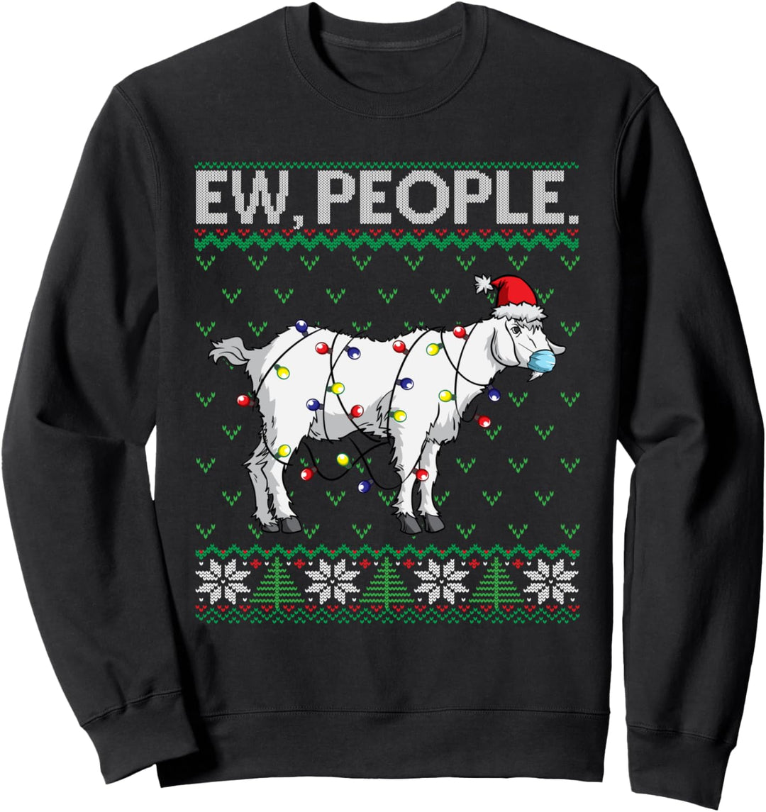Ziegengesichtsmaske Santa Weihnachten Goat Christmas Sweatshirt