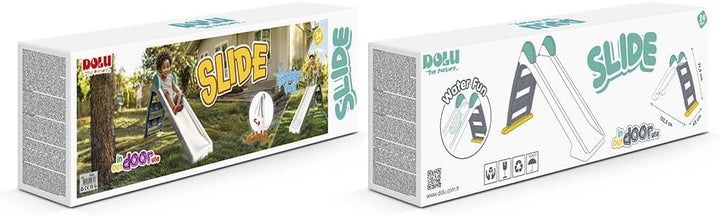 Dolu 2631 Kinder Rutsche, Weiss & Grau, Geeignet ab 2 Jahren, Kinder Rutsche Indoor & Outdoor Nutzun