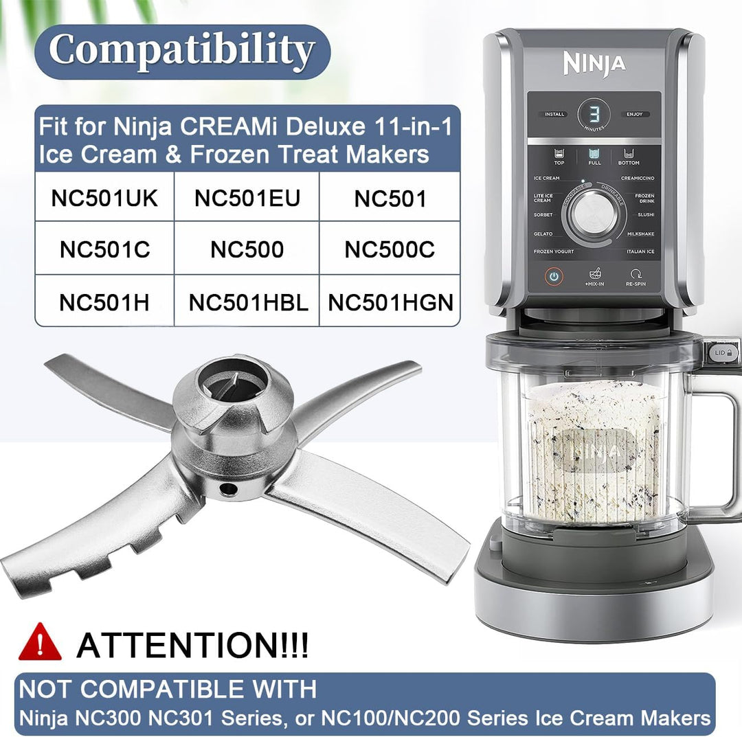 Ersatz-Paddel Klinge Kompatibel mit Ninja CREAMi Deluxe Eisgetränkmaschine NC501EU NC502EU, Ersatzkl