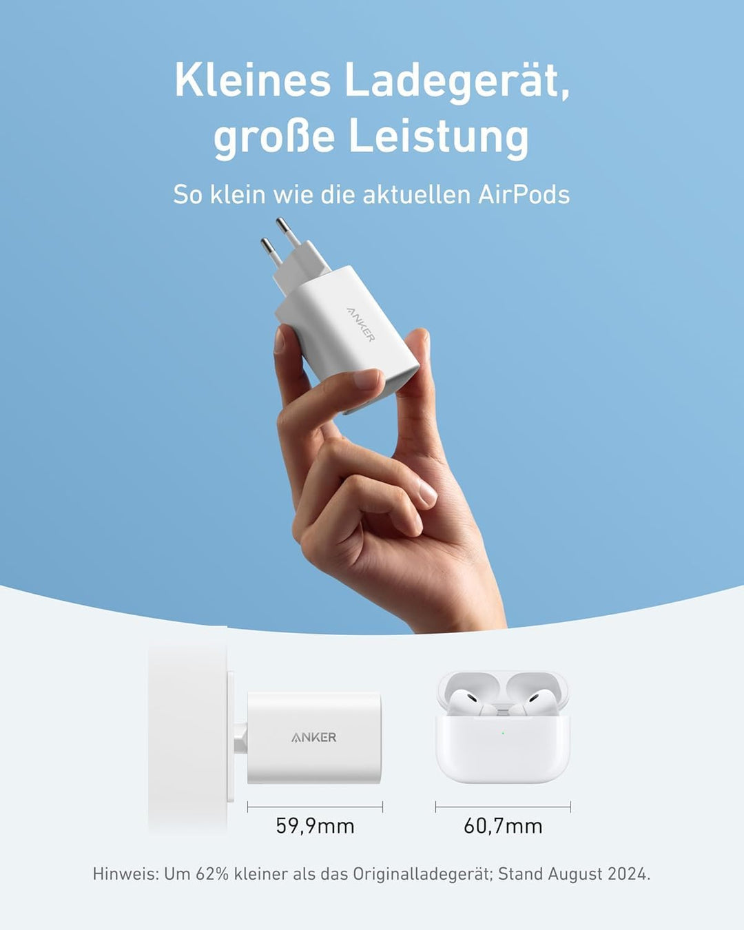 Anker Nano 100W Ladegerät, 100W MacBook Ladegerät, Netzteil für MacBook, iPad, iPhone 17/16, Galaxy,