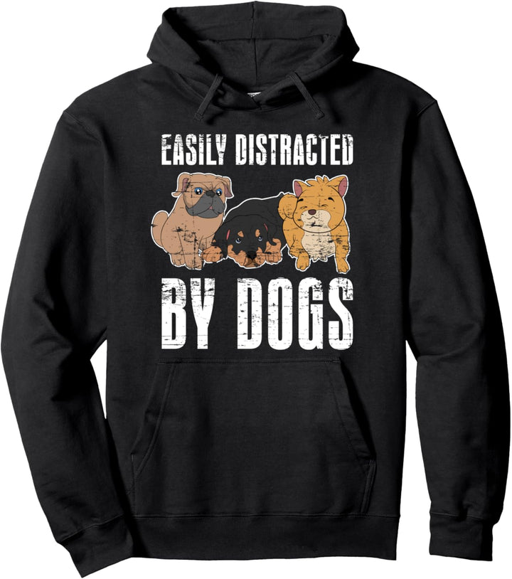 Leicht abgelenkt von Hunden Hundebesitzer Lustiges Hund Pullover Hoodie
