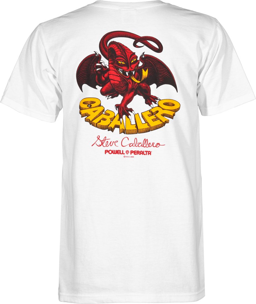 Powell - Peralta Cab Classic Dragon T-Shirt Weiss S, Weiss S