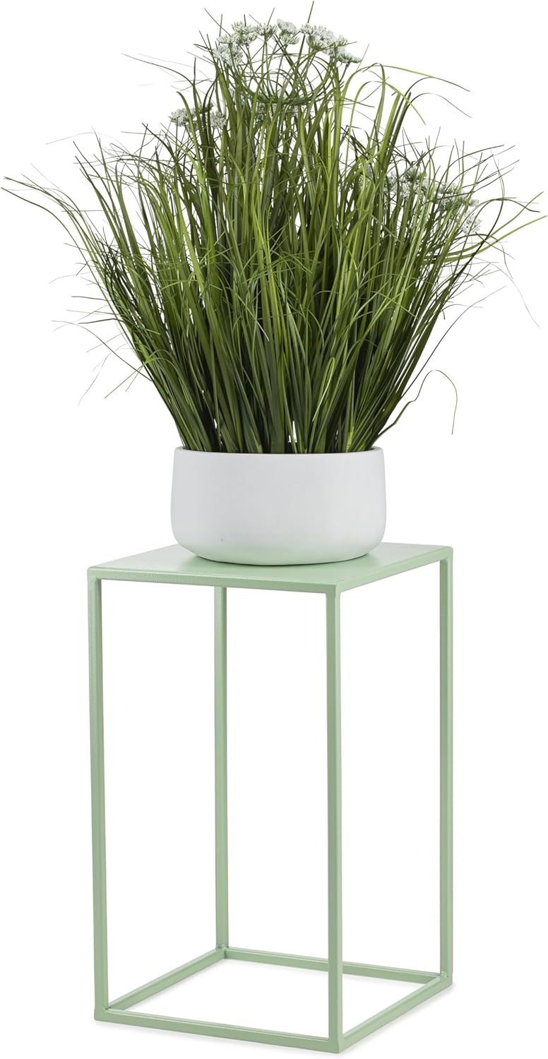 HowHomely Blumenständer Metall Grünblau 40 cm Hoch - Solider und Robuster Blumenhocker Metall - Pfla