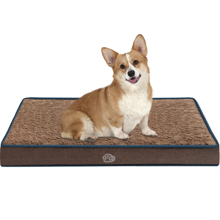 EMPSIGN Hundebett-Matte, 76,2 cm, wendbar, warm und kühl, waschbar, mit Schaumstoff-Unterstützung, H