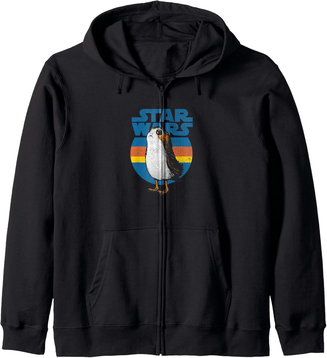 Star Wars Last Jedi Porg Retro Stripes Logo Kapuzenjacke