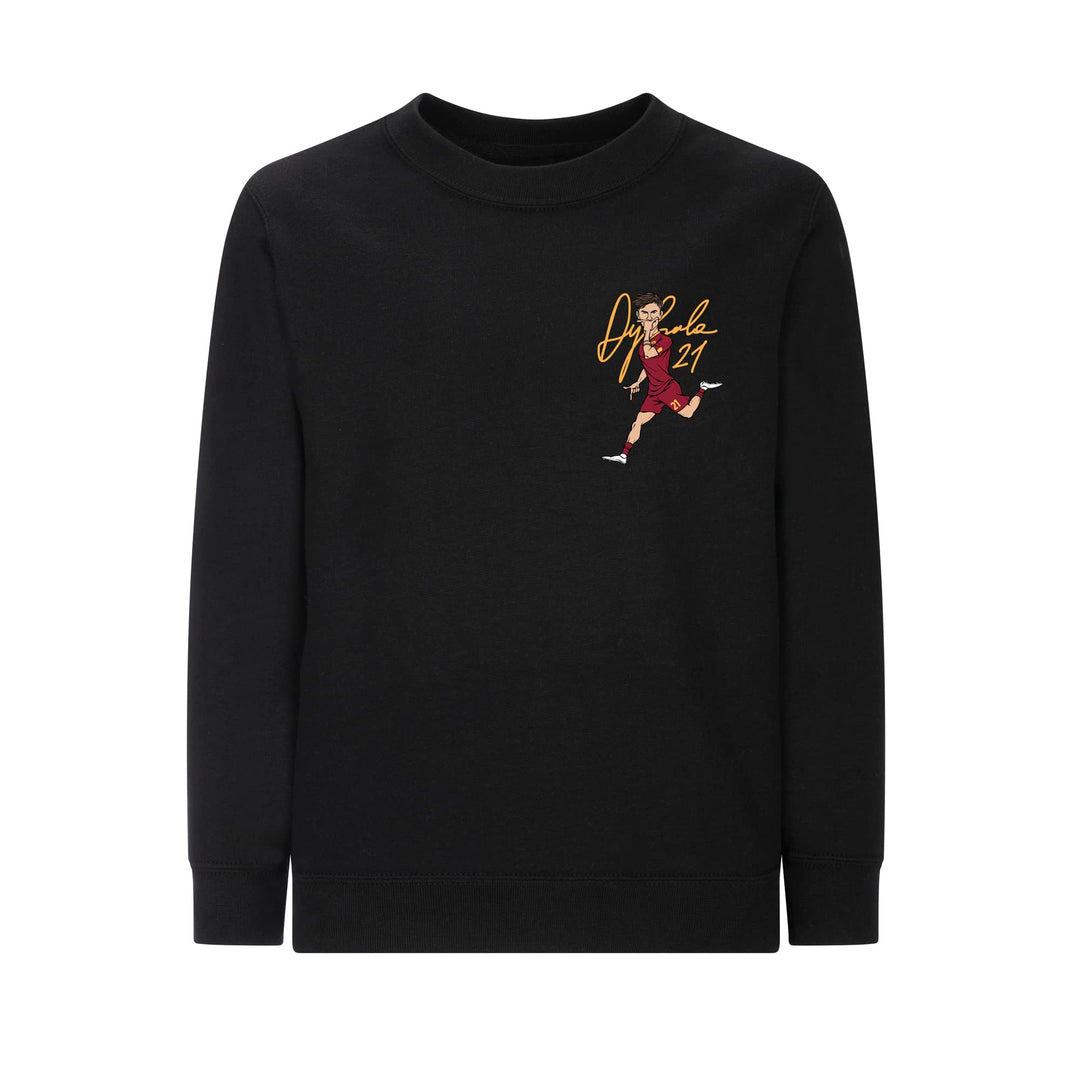 AS Roma Unisex-Kinder und Jugendliche Crewneck Schwarz Dybala Kids 8 Jahre