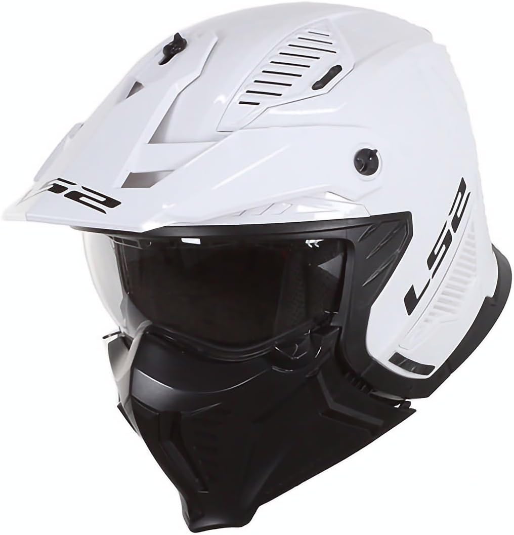 LS2, Jet modularhelme motorrad DRIFTER solid white 2206, XS XS Solid white, XS Solid white