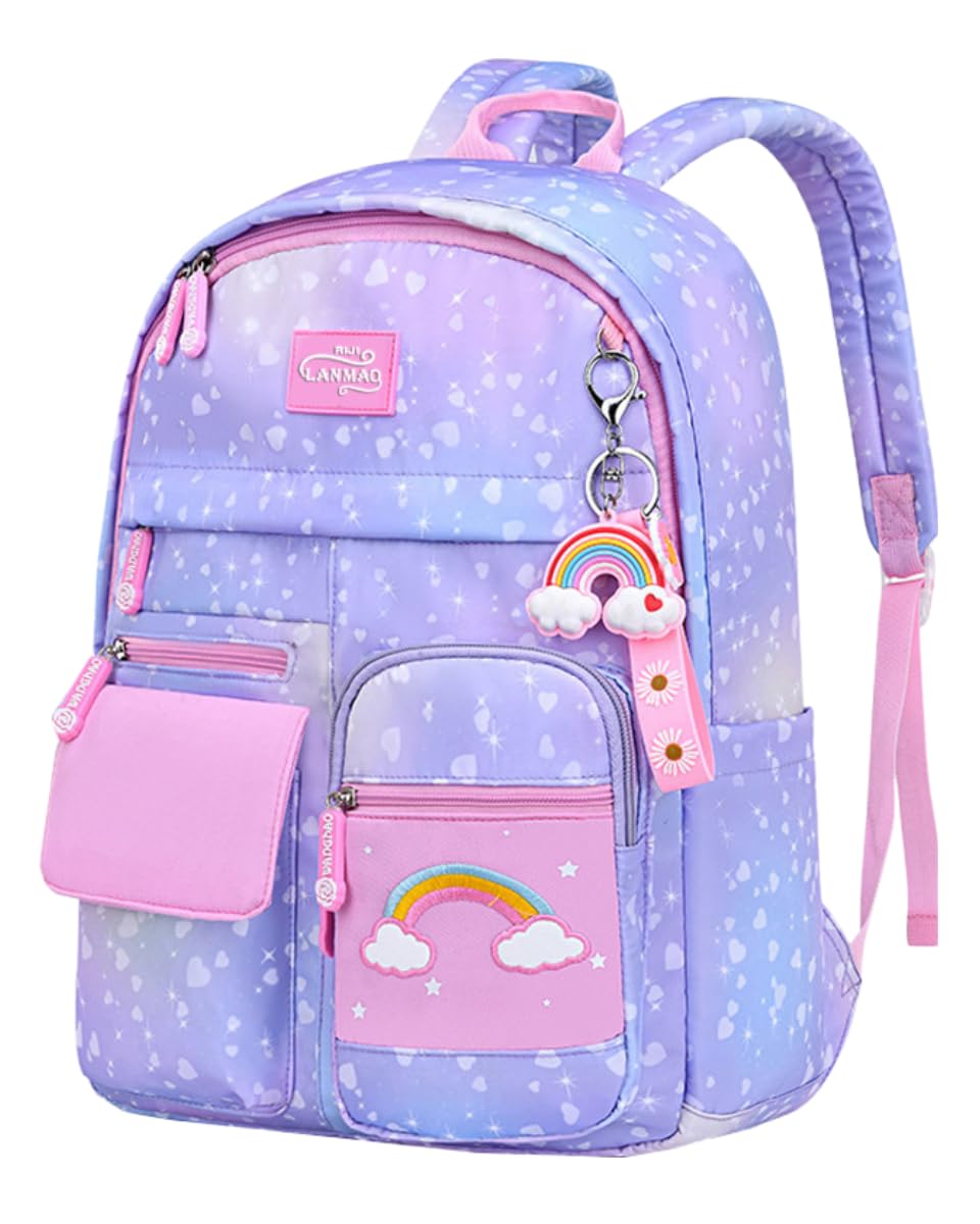 Amythe Kinderrucksack Mädchen,Rucksack Kindergarten,Schulranzen Mädchen 1-3. klasse, Leichte und Was