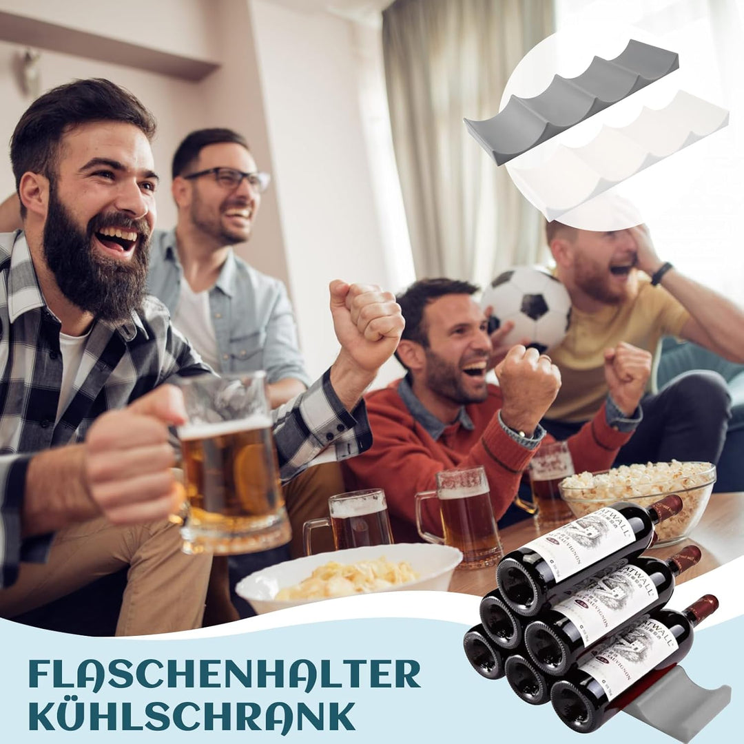 Cosswe Flaschenregal Kühlschrank,2 Stück Silikon Flaschenablage Weinregal Kühlschrank Flaschenhalter