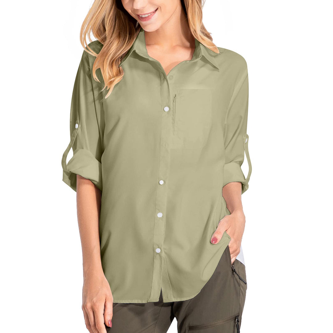 yeyity Damen Hemdbluse UV Schutz Langarmshirt Damen Schnell Trocknende Sport Shirts Wandershirt Safa