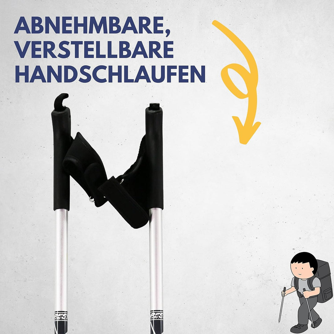 BEST SPORTING Wanderstöcke Teleskop 84 bis 140 cm I Treckingstöcke ausziehbar Ultraleicht I Wanderst