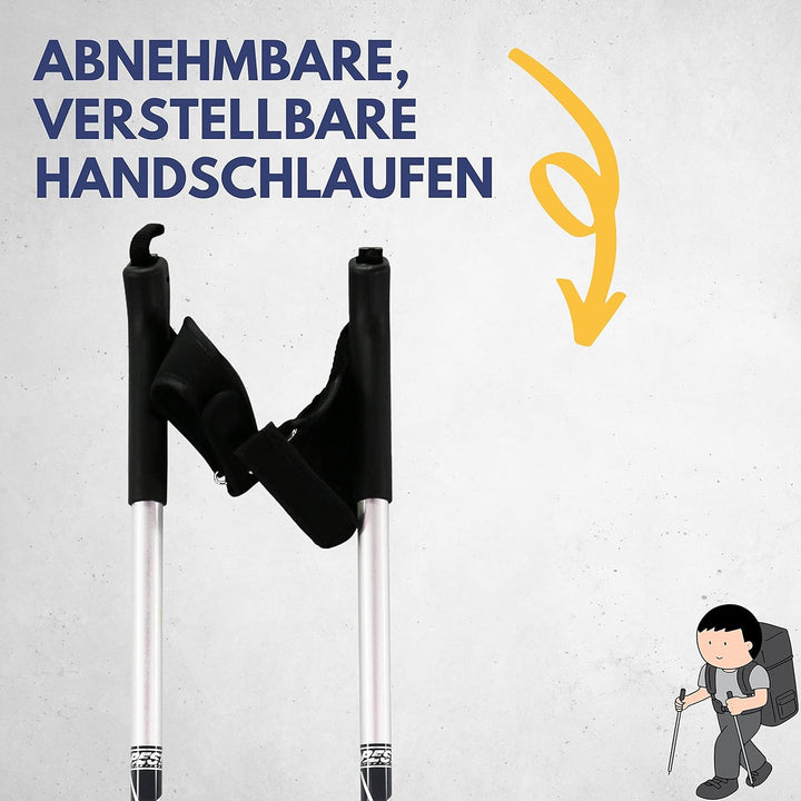 BEST SPORTING Wanderstöcke Teleskop 84 bis 140 cm I Treckingstöcke ausziehbar Ultraleicht I Wanderst