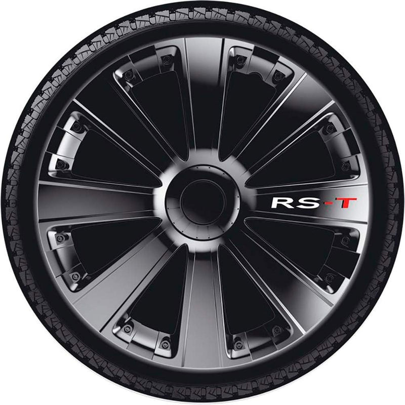 AUTO-STYLE Satz Radzierblenden RS-T 16-Zoll Schwarz Schwarz 16-Zoll, Schwarz 16-Zoll