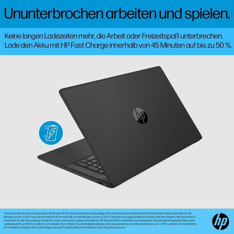 HP Laptop | 17,3" HD+ Display | Intel Celeron N4120 | 8 GB DDR4 RAM | 256 GB SSD | Intel UHD-Grafik