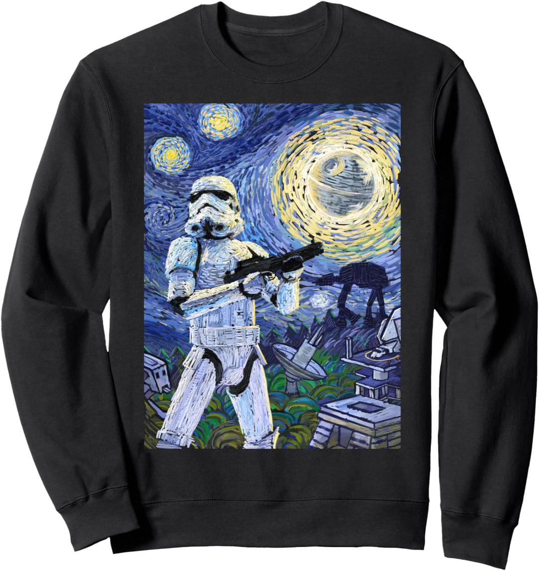 Star Wars Trooper Starry Night Painting Sweatshirt