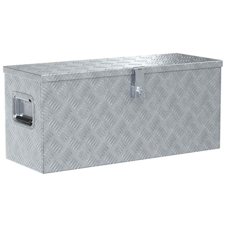 vidaXL Aluminiumkiste 80x30x35cm Alu Box Koffer Werkzeugbox Transportkiste 80 x 30 x 35 cm Silber, 8