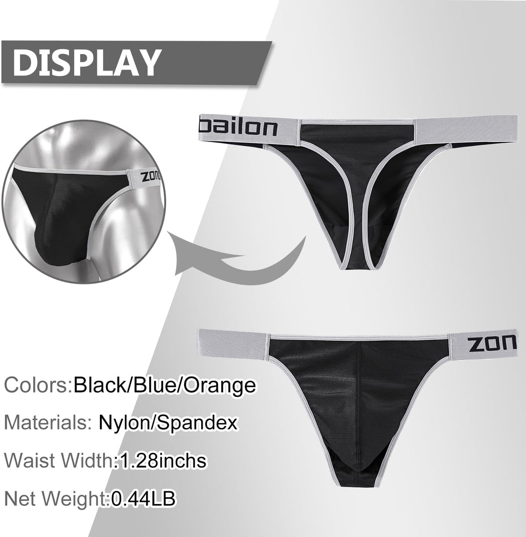BIATWOWR Herren String Tanga Silk Sexy Slips Unterwäsche Männer weichem und bequemem Stoff viel Plat