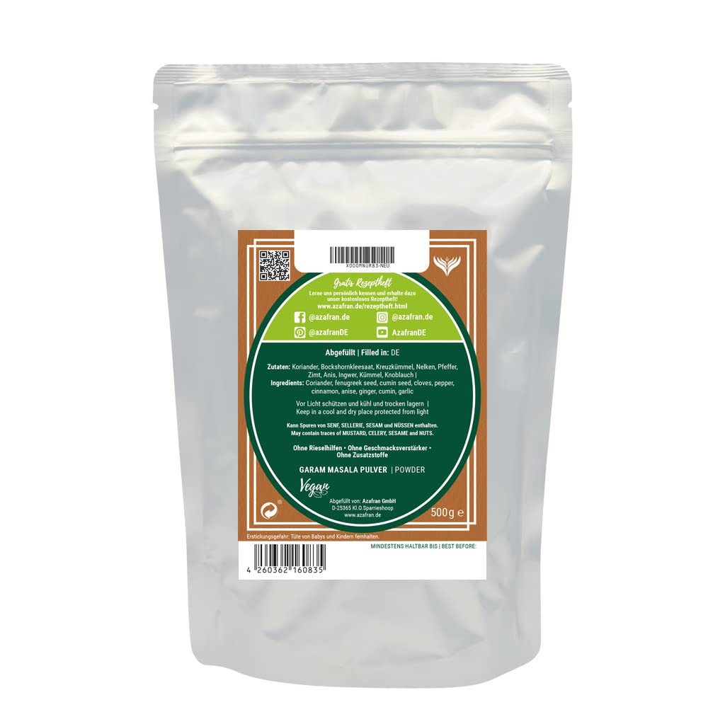 Azafran Garam Masala Gewürzmischung, Gewürz aus Indien 1kg 1 kg (1er Pack), 1 kg (1er Pack)