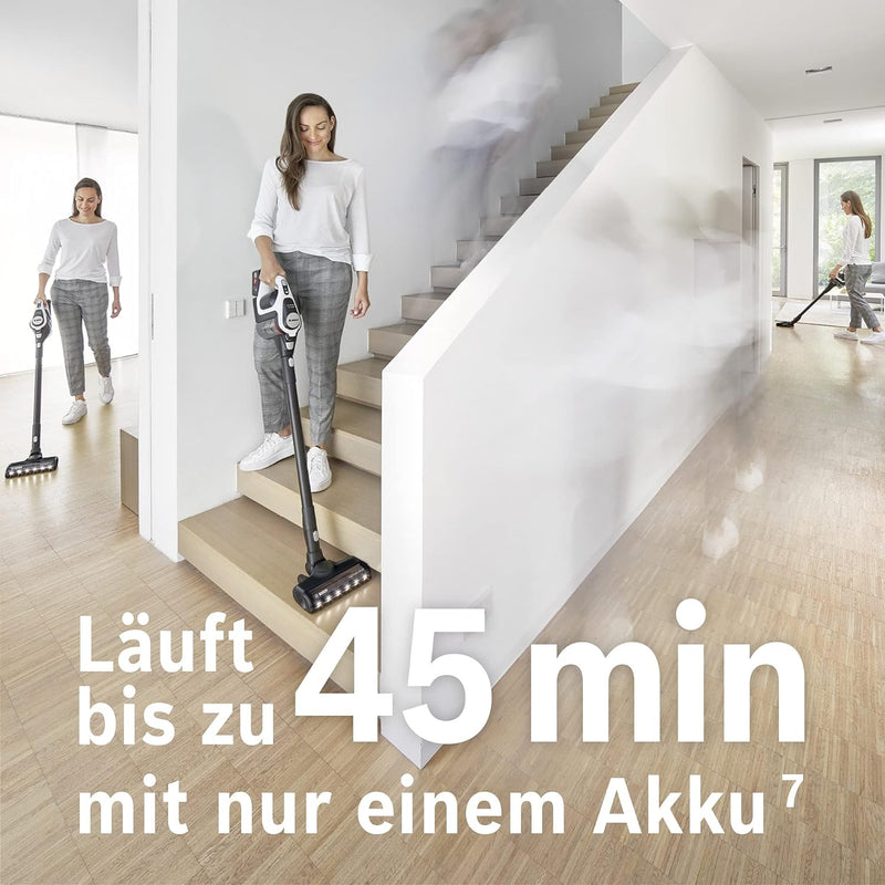 Bosch Akku-Staubsauger Unlimited Gen2 Serie 8 BKS8214W, beutellos, bis 45 Min Laufzeit, austauschbar