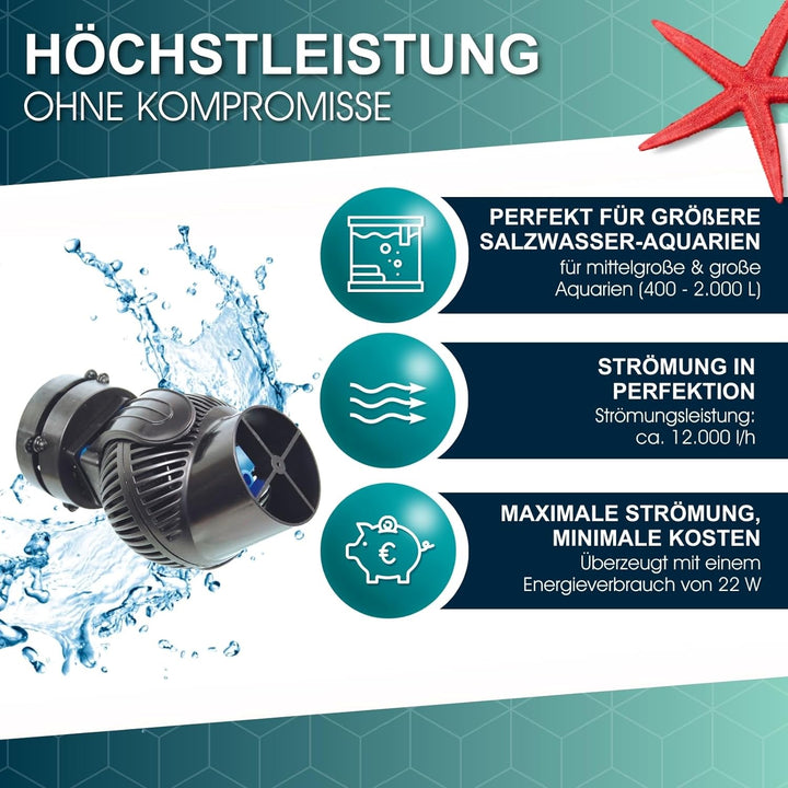 TUNZE Turbelle Stream 6125 Strömungspumpe 6125.000 Schwarz 12.000l/h (Model 6125) Schwarz 12.000l/h