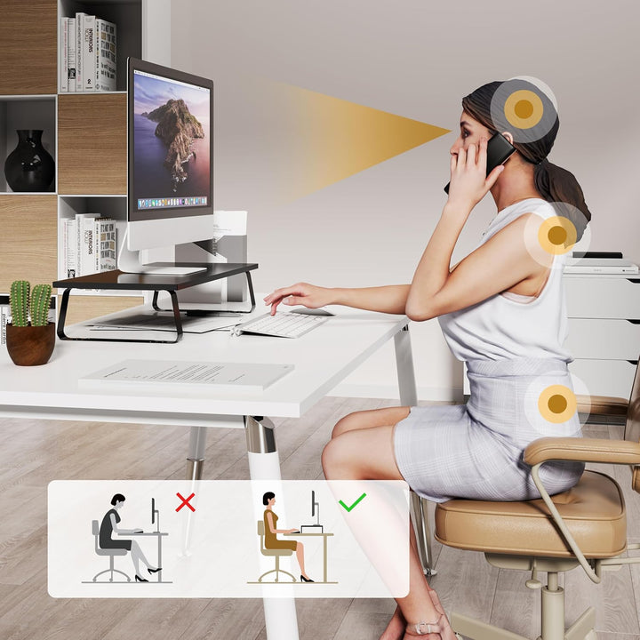 RICOO Monitor Schreibtischaufsatz Schreibtisch Aufsatzregal Ständer für Computermonitore FS0111 Moni