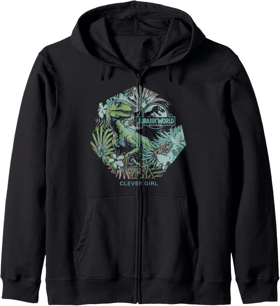 Jurassic Park Raptor Clever Girl Tropical Kapuzenjacke