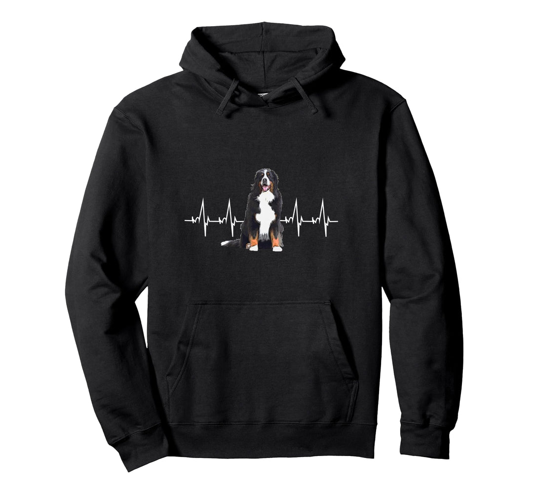 Berner Sennenhund Herzschlag - Berner Sennenhund Geschenk Pullover Hoodie