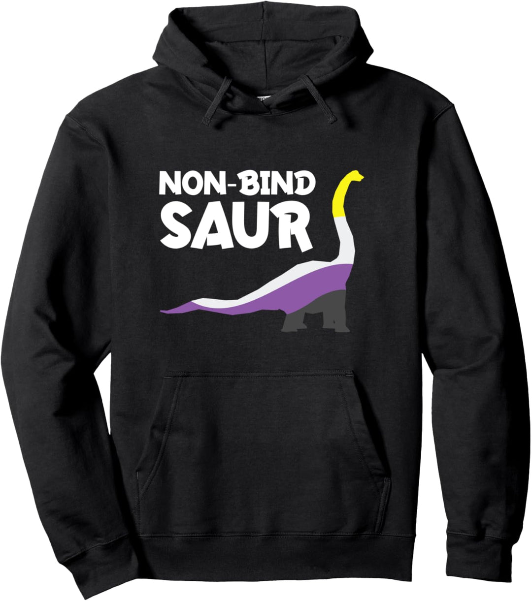LGBTQ Queer Dino Genderfluid Süsses Nicht Binär T Rex Pullover Hoodie